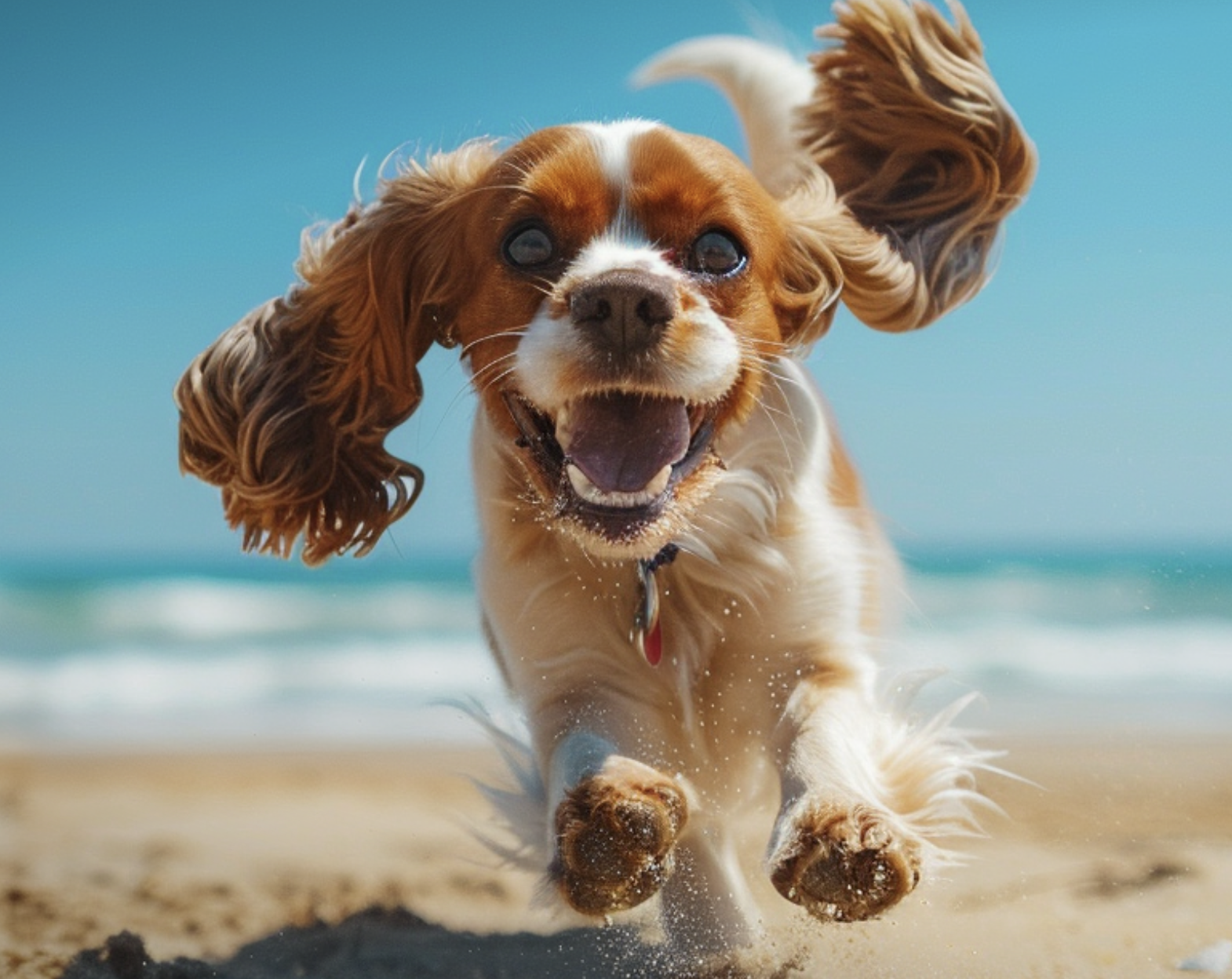 Cavalier heureux sur la plage